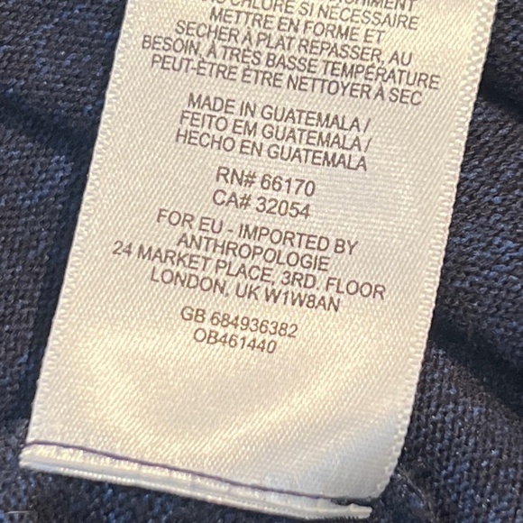 Anthopologie Navy and Black Marled Scoop Neck Swing Sweater - Small - Picture 13 of 14
